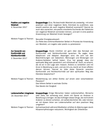 Botschaften 2017 (II) Übersicht 2